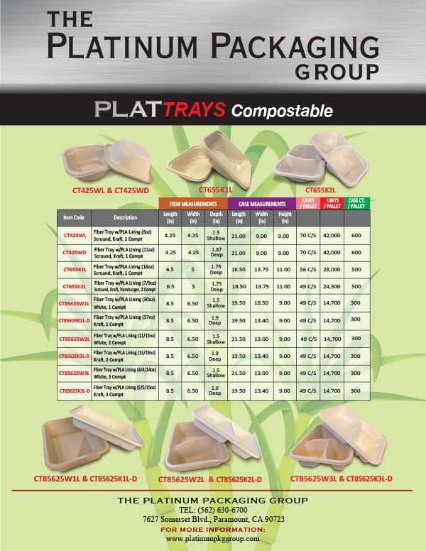 1 Page PPG NEW Compostable Trays 1 page Flyer