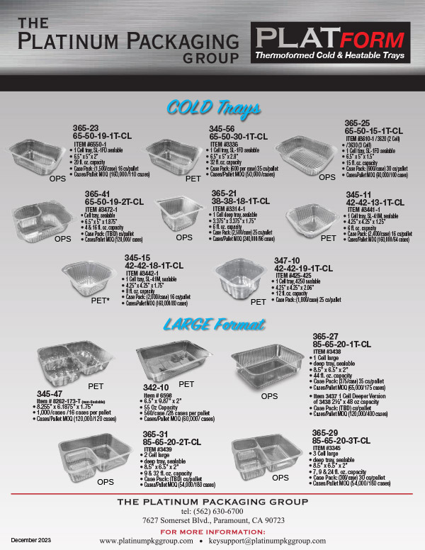 SCHOOL Nutritional Hot Cold Trays
