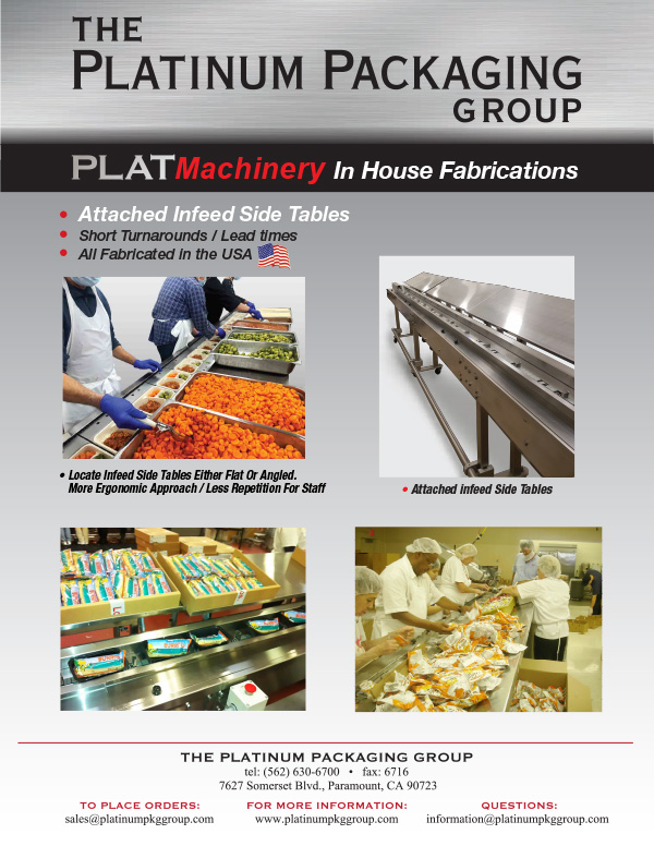 Attached Infeed Side Tables